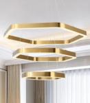 Buy cheap False Ceiling PVD Coated Metal LED Lighting Fixtures , Hanging Lamp from wholesalers