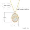 Buy cheap Stainless steel necklace, hanging tag pendant, women's pendant, inlaid with shell, drip glue, gold electroplating process from wholesalers
