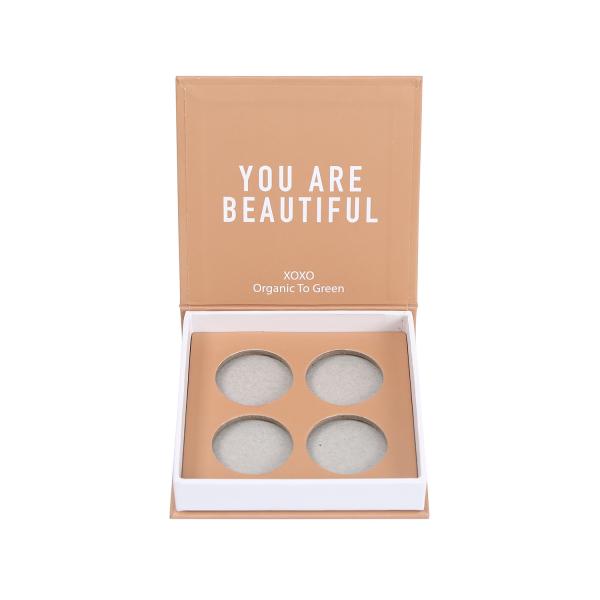 Buy cheap 4 Position Square Baked Eyeshadow Palette C2S Paper Without Mirror from wholesalers