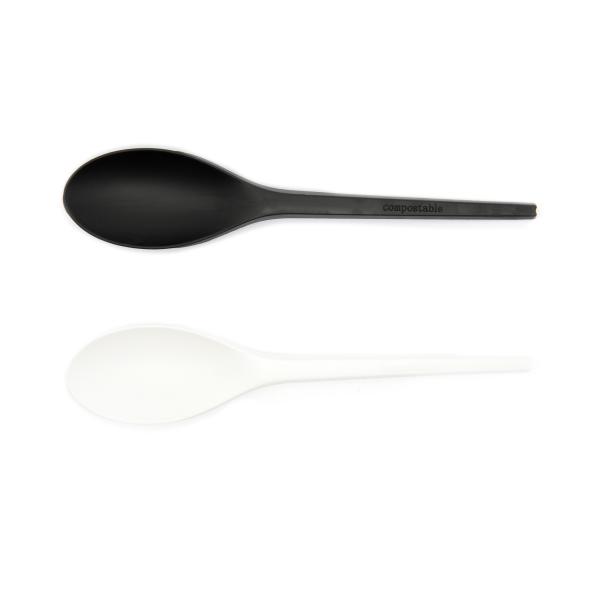 Buy cheap Bio Plastic Cpla Disposable Cutlery 6.5" Biodegradable Spoon For Salad from wholesalers