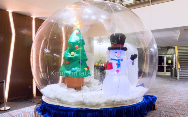 Buy cheap 0.8 Mm PVC Inflatable Christmas Snow Globe For Outdoor Event from wholesalers