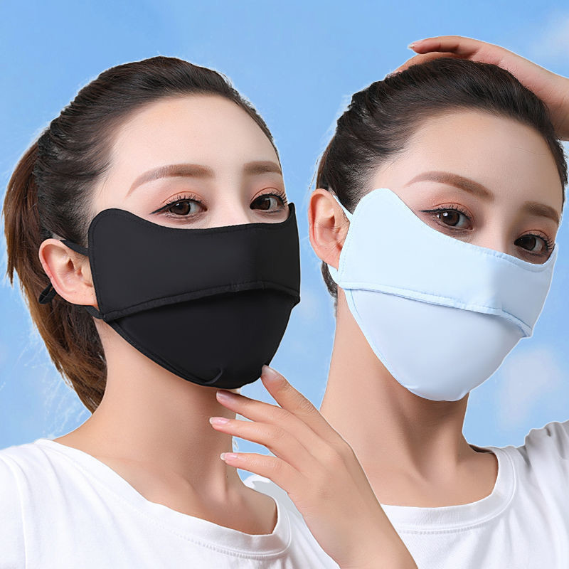 SUMMER BURST EYE PROTECTION ANGLE ICE SILK SUNSCREEN MASK WOMEN'S SUNSCREEN MASK WOMEN'S UV PROTECTION THIN SHADE MASK