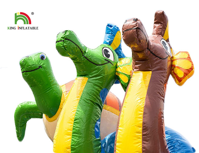 Outdoor Marine World 5.4 x 5.0m Inflatable Jumping Castle With 3 Obstacles