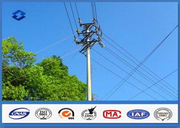 Hdg Electrical Transmission Line 50ft Steel Utility Pole For Africa Power