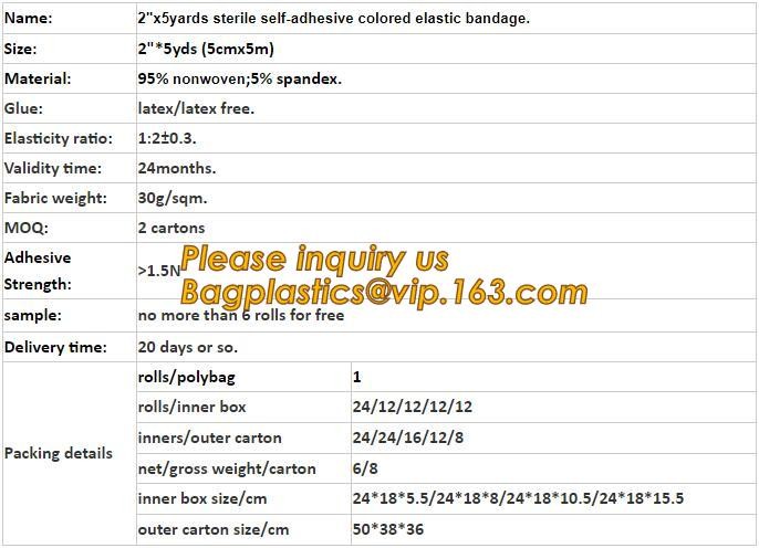 Medical Wound Dressing Outdoor Sports Sprain Treatment Bandage High Elastic Bandage,Hospital grade medical sports wound