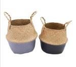 Handicraft Natural Seagrass Storage Basket With Handle ECO Friendly Kids Toy