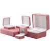 Buy cheap Pink Velvet Rectangle Jewelry Box for Luxury Pattern Bracelet Set Custom Logo from wholesalers