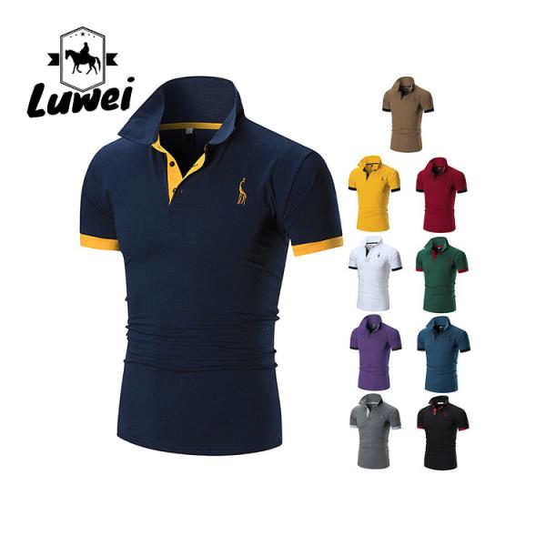 Buy cheap Slim Fit 100 Cotton Polo Shirts Quick Drying Outdoor Short Sleeve from wholesalers