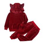 Sports Children'S Outfit Sets Leisure Gold Velvet Two Piece