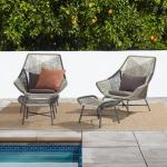 Minimalist Design Modern Outdoor Patio Furniture Metal Patio Chairs Anti