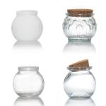 100 Ml 200 Ml Mini Round Clear Glass Milk Yogurt Pudding Jar With Wooden Stopper