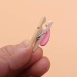 Mini Wooden Clips Clothespins Crafts with Hearts for Wedding Party Valentines