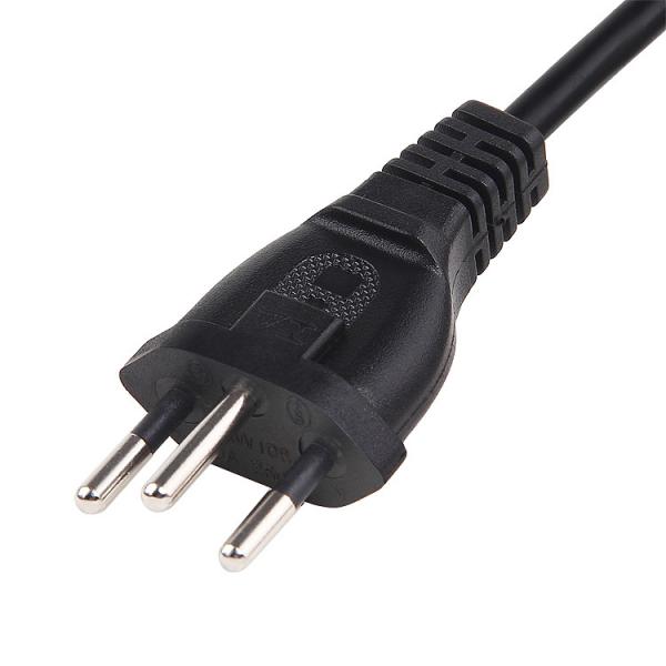 Buy cheap NBR 14136 Brazil Power Cord 10A 250V 3 Pin Plug C13 Cable 1.2m 1.5m from wholesalers