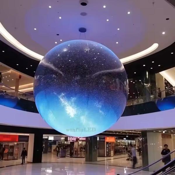 Buy cheap P3.91 360° Degree Outdoor Full Color Column Sphere LED Display Screen Building Billboard from wholesalers