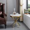Buy cheap Modern Round Marble Centre Table Steel Small Side For Bedroom 50x50x60cm from wholesalers