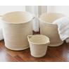 Buy cheap 3pcs Set Pompom Decoration Baby Gift Hamper Cotton Rope Round Woven Laundry Storage Basket Without Handle Storage from wholesalers