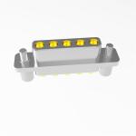 Hi-Rel High Density SMA/SMP/N RF 5 Position Integrated Connector For Cable