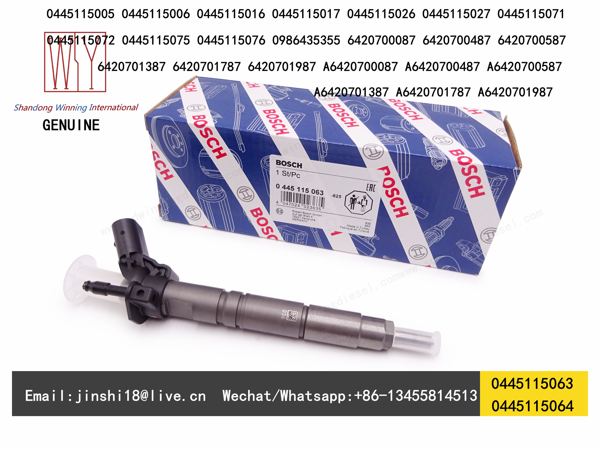 BOSCH GENUINE AND NEW PIEZO INJECTOR 0445115063, 0445115064, 0445115005, 0445115006, 0445115016, 0445115017, 0445115026