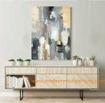 Handmade Abstract Gold Foil Oil Painting on Canvas Luxurious Thick Texture Wall