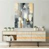 Buy cheap Handmade Abstract Gold Foil Oil Painting on Canvas Luxurious Thick Texture Wall Art for Living Room Decoration from wholesalers