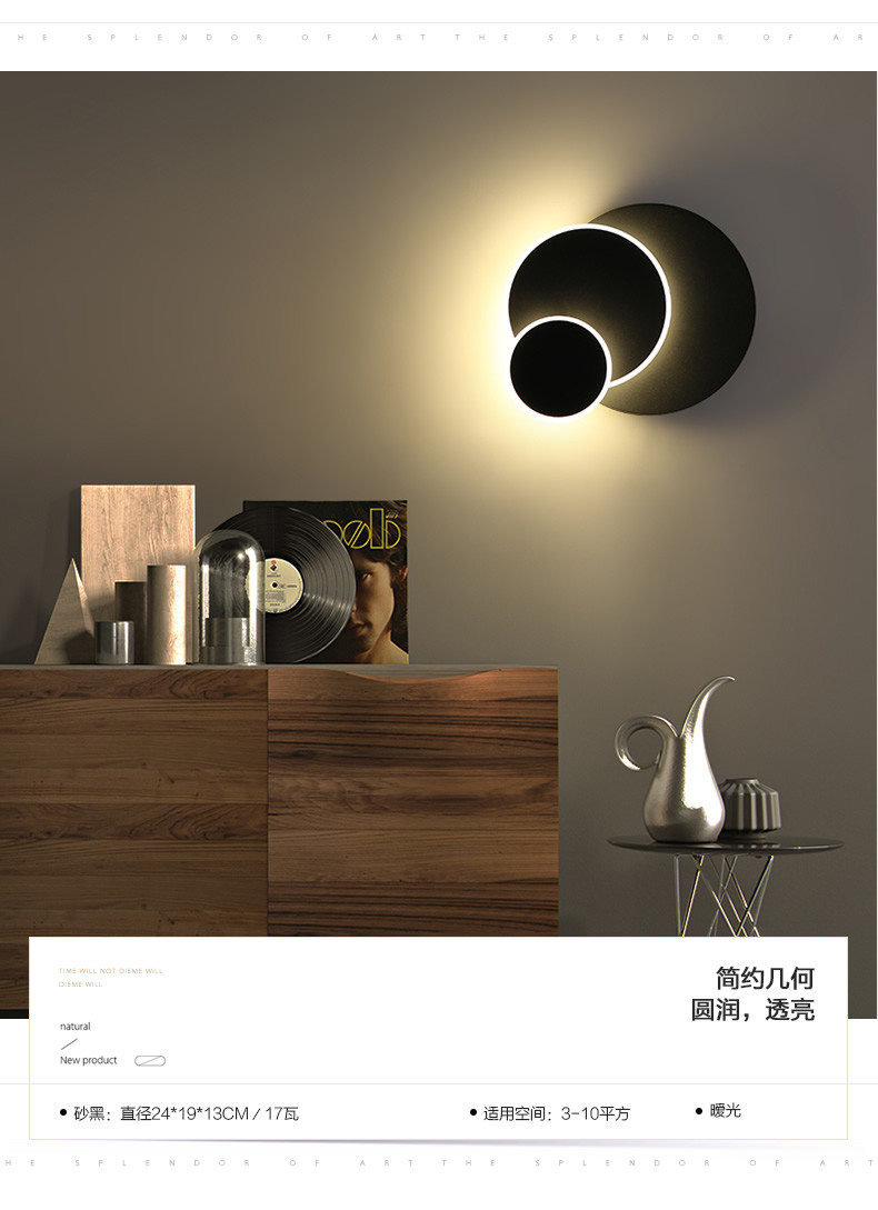 Led Wall Lamp Can Rotaing Good Lights White And Black Color