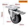 Buy cheap Grey Miniature Caster Wheels 2 Caster Wheels With Brakes 262P-73 from wholesalers