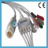 Buy cheap HP one piece 3 lead clip ecg cable with 8 pins male connector from wholesalers