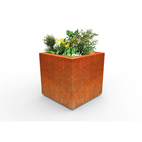Buy cheap Large Metal Garden Pots Rusty Square Corten Steel Flower Planter Boxes from wholesalers