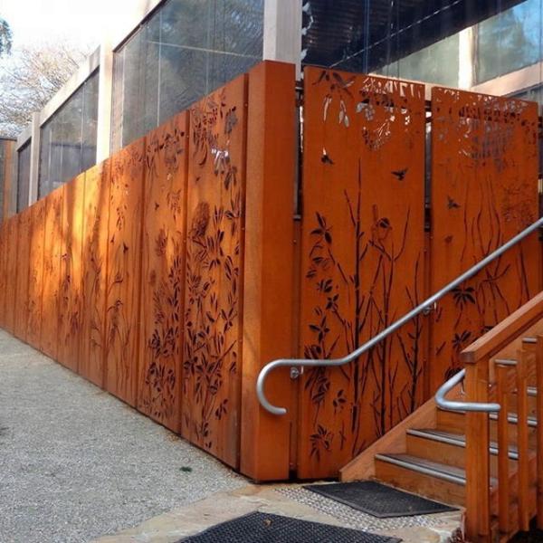 Buy cheap Rusted Red Corten Steel Privacy Screen Panel Outdoor 1800x900mm from wholesalers