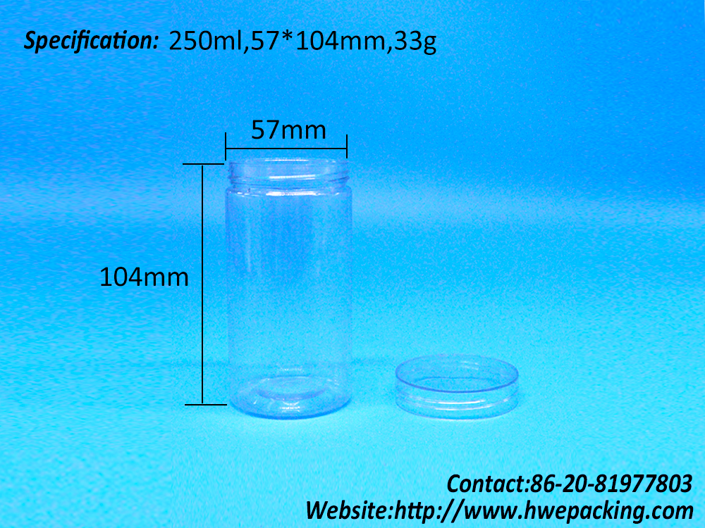 Clear Round Plastic Sugar Pecan Candy Badam Breath Mints Corn Raisin Walnut Jars
