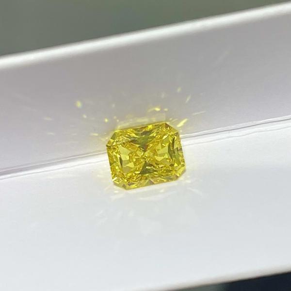Buy cheap Radiant Cut Synthetic Lab Created Yellow Diamonds 2-2.99 Carat from wholesalers