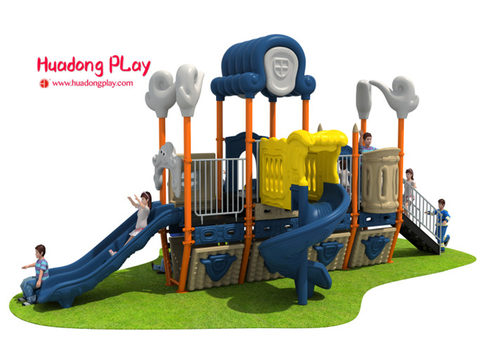 Kids Outdoor Playground Slides , Cartoon Plastic Playground Slide 850*590*420cm