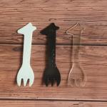 Pla Biodegradable Plastic Ice Cream Spoons With Logo , Ice Cream Serving Spoon