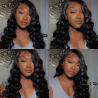 Buy cheap Loose Wave Curly Wigs French Lace Medium Cap Human Hair Extensions from wholesalers