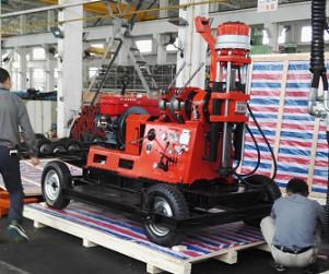 Buy cheap Construction Borehole Drilling Equipment , Hydraulic Drilling Rig Wheel Trailer Mounted from wholesalers
