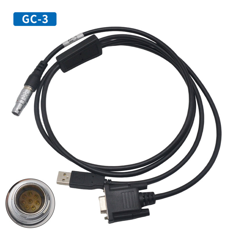 Hi-Target GC-3 UC-1 Y-shaped Data Cable for GPS RTK and Echo Sounder Connection to Computer