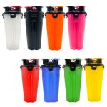 Dog Water Bottle Pet Food Container 2-in-1 with Collapsible Dog Bowls