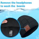 Men Bluetooth Beanie Hat Women Beanie Hat Black For Winter Competition