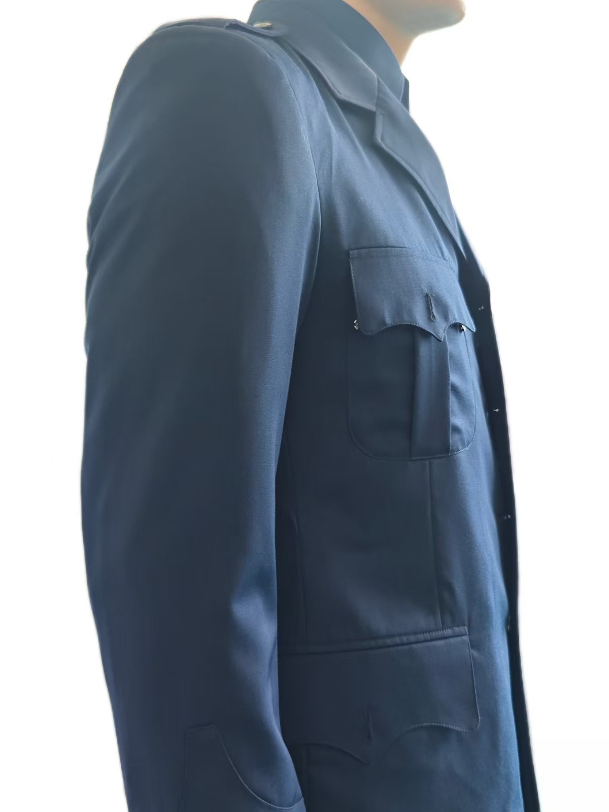 Navy Blue 45% Wool Military Uniform - Winter Long Sleeve Ceremonial Dress
