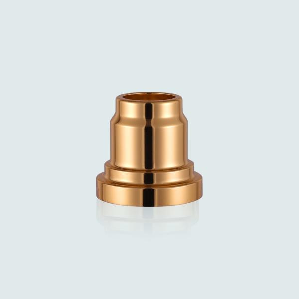Buy cheap Gold And Silver Aluminum Cosmetic Parts Airless Bottle Shoulder ISO14001 from wholesalers