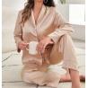 Buy cheap Luxury 2 Piece Set Sleepwear Girl Long 100% Silk Pyjama Satin Washable For Women from wholesalers