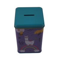 Buy cheap Vintage Advertising Square Tin Box Tin Coin Bank For Promotion Packaging product