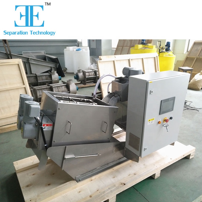 0.8m3/H-12m3/H Screw Press Dewatering 0.4kw Shaft Sludge Dewatering Press