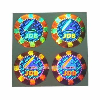 ISO9001 2008 CMYK Color Silver Hologram Sticker , Custom Security Hologram Stickers