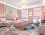 Cartoon fan shape blue pink Roman blinds track modern simple Customized for