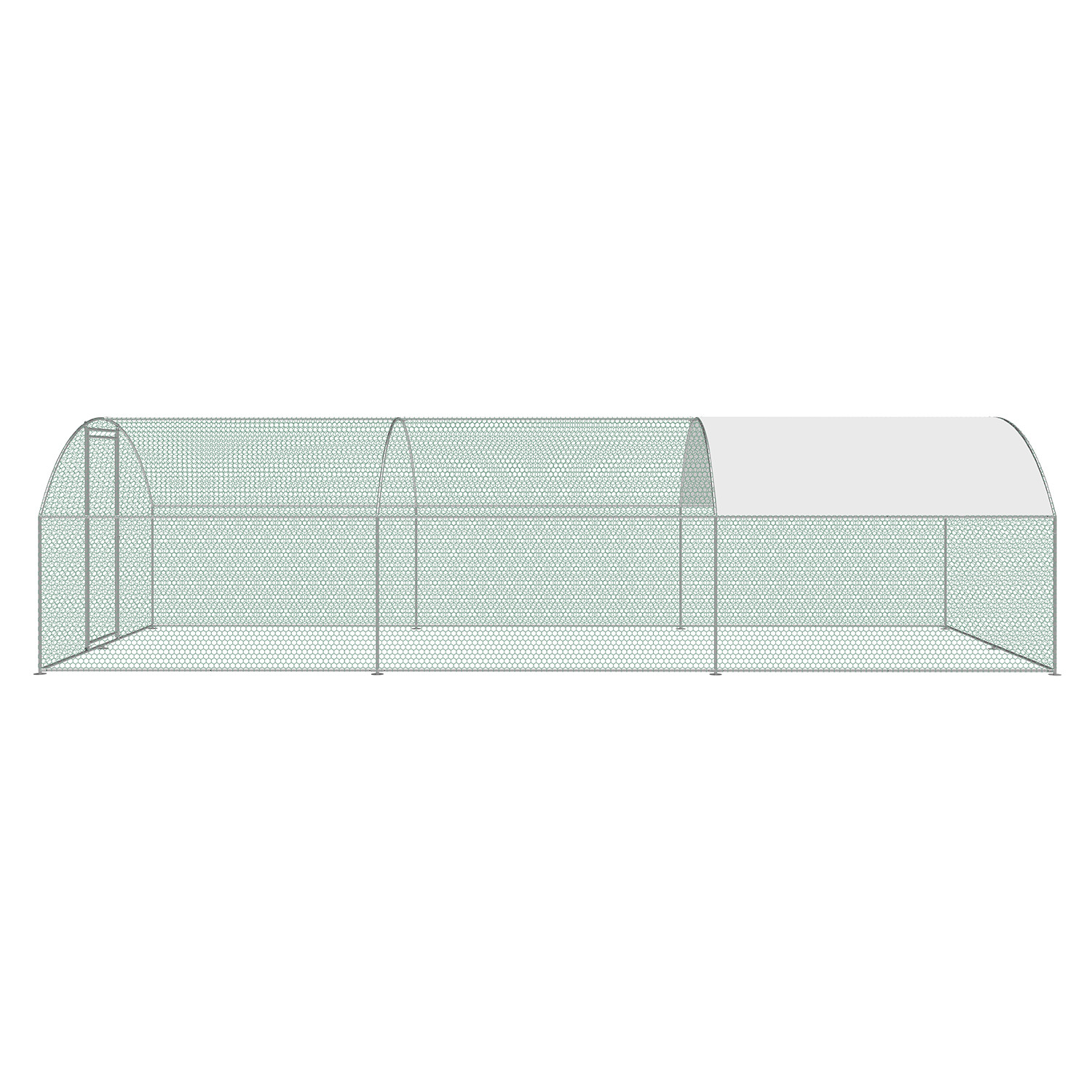 3m X 5.6m Round top Metal Chicken Run Walk In Coop For Poultry Hen Cage Pen Walk in Chicken Cage