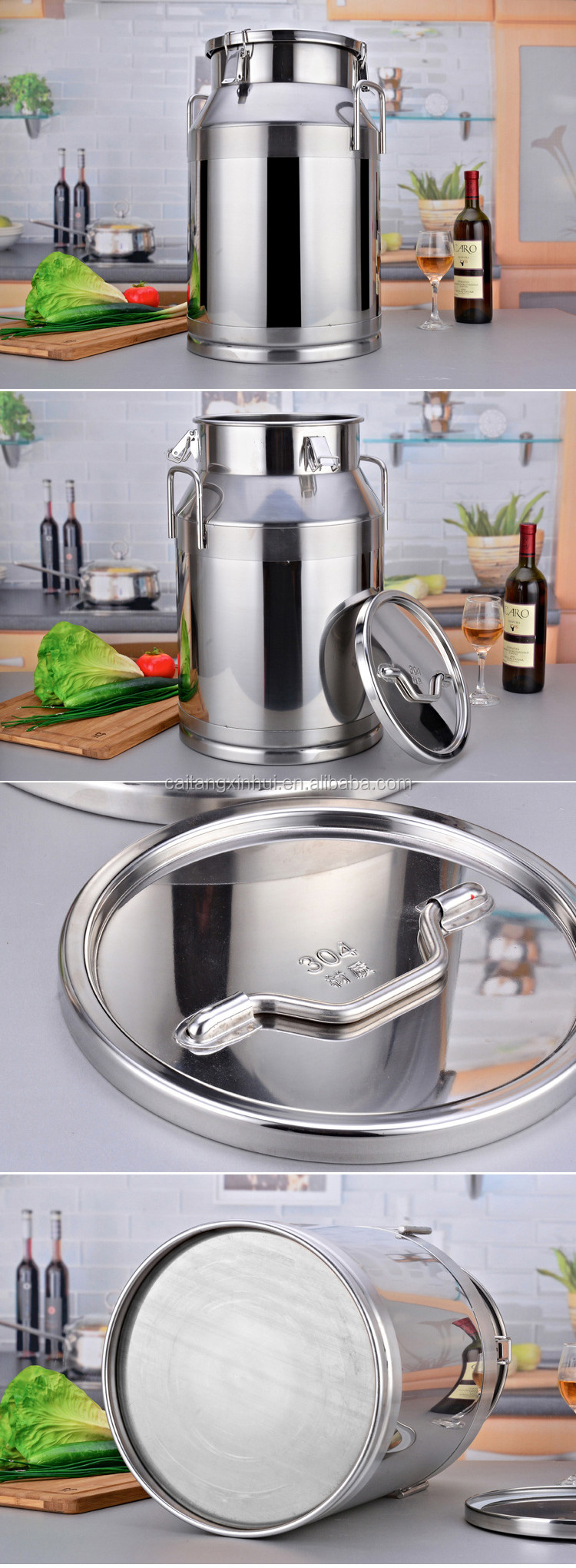 Thickened 304 Stainless Steel Sealed Drums 20L For Milk