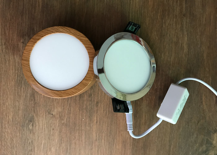 12 Watt 18 Watt Dimmable LED Round Panel Light Epistar SMD 2835 90LM/W IP20 Wood Color