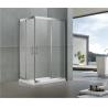 Buy cheap Rectangle Corner Enter Shower Screen Sliding Stainless Steel 8 / 10 mm Tempered Glass from wholesalers