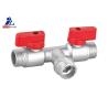 Buy cheap CW617N Pure PTFE 3 Way Tee Valve from wholesalers